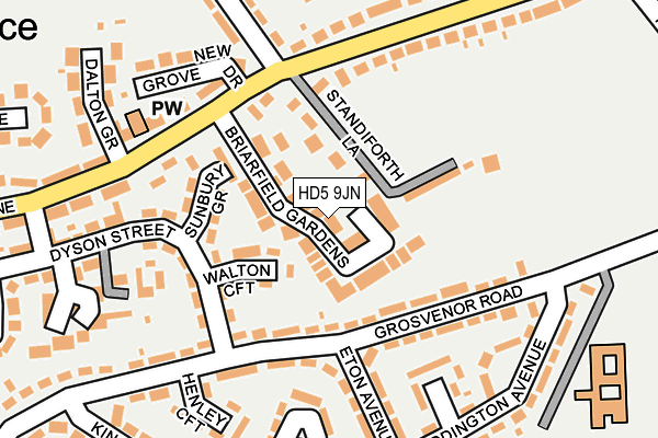 HD5 9JN map - OS OpenMap – Local (Ordnance Survey)