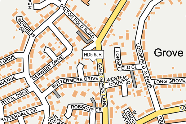 HD5 9JR map - OS OpenMap – Local (Ordnance Survey)