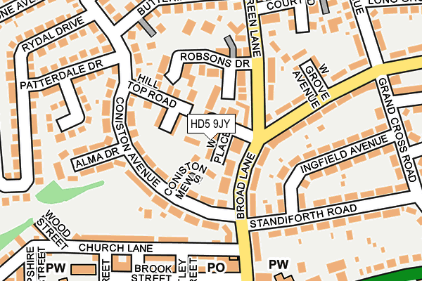 HD5 9JY map - OS OpenMap – Local (Ordnance Survey)
