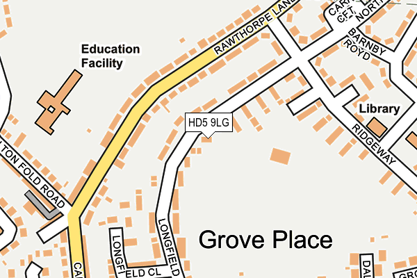 HD5 9LG map - OS OpenMap – Local (Ordnance Survey)