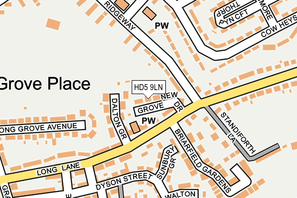 HD5 9LN map - OS OpenMap – Local (Ordnance Survey)
