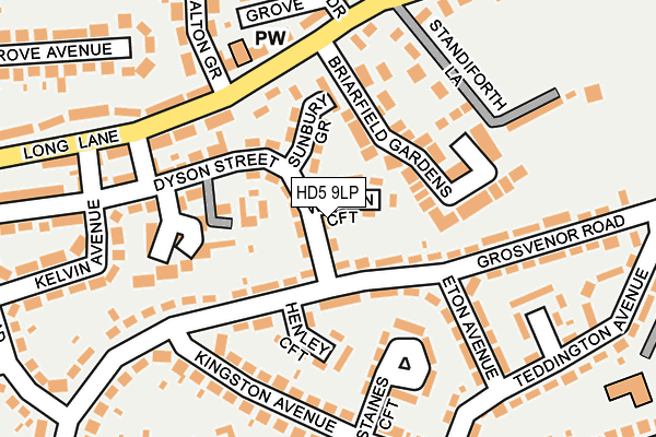 HD5 9LP map - OS OpenMap – Local (Ordnance Survey)