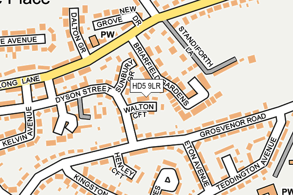 HD5 9LR map - OS OpenMap – Local (Ordnance Survey)