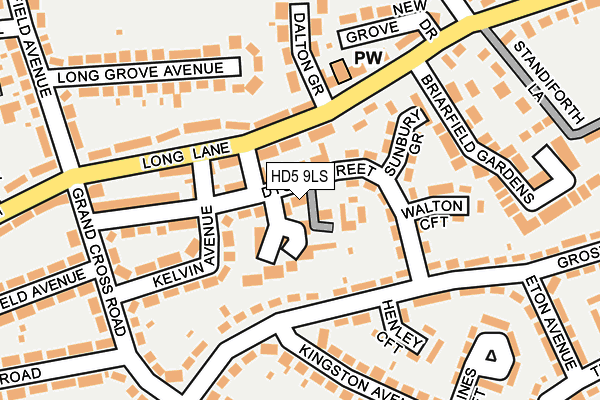 HD5 9LS map - OS OpenMap – Local (Ordnance Survey)