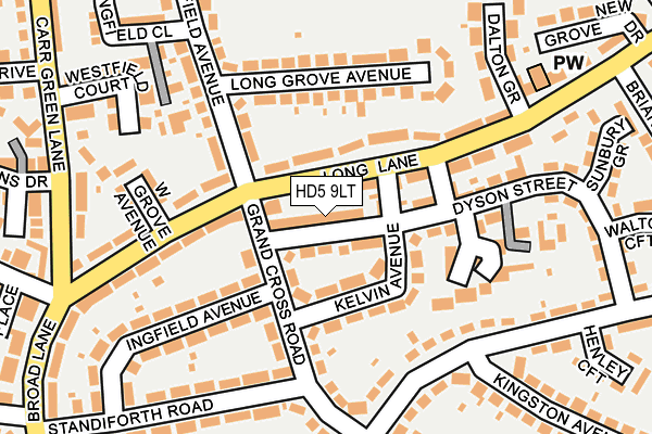 HD5 9LT map - OS OpenMap – Local (Ordnance Survey)