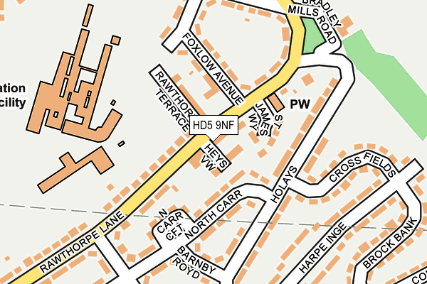 HD5 9NF map - OS OpenMap – Local (Ordnance Survey)
