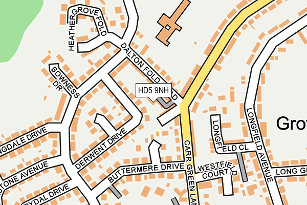 HD5 9NH map - OS OpenMap – Local (Ordnance Survey)