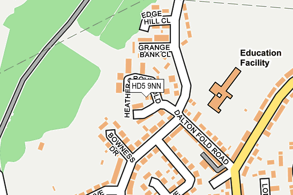 HD5 9NN map - OS OpenMap – Local (Ordnance Survey)