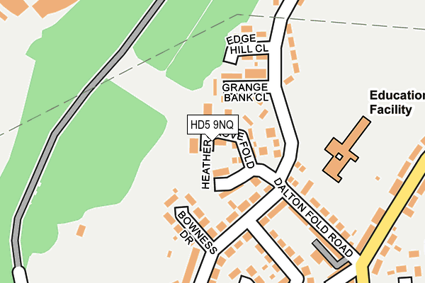 HD5 9NQ map - OS OpenMap – Local (Ordnance Survey)