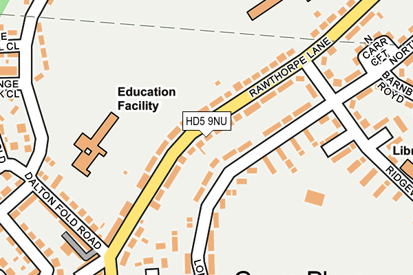 HD5 9NU map - OS OpenMap – Local (Ordnance Survey)
