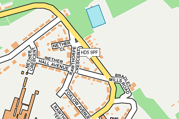 HD5 9PF map - OS OpenMap – Local (Ordnance Survey)