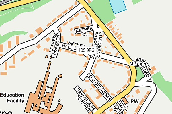 HD5 9PG map - OS OpenMap – Local (Ordnance Survey)