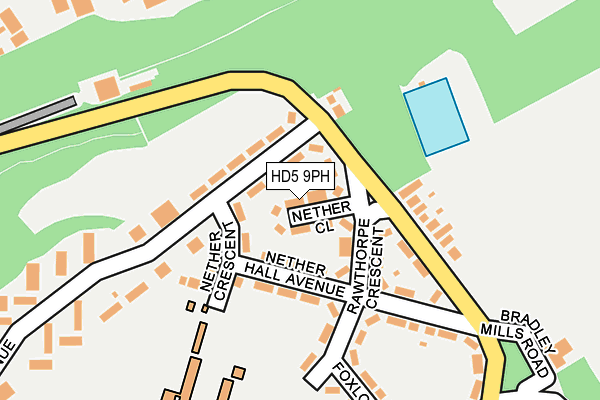 HD5 9PH map - OS OpenMap – Local (Ordnance Survey)