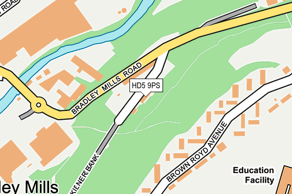HD5 9PS map - OS OpenMap – Local (Ordnance Survey)