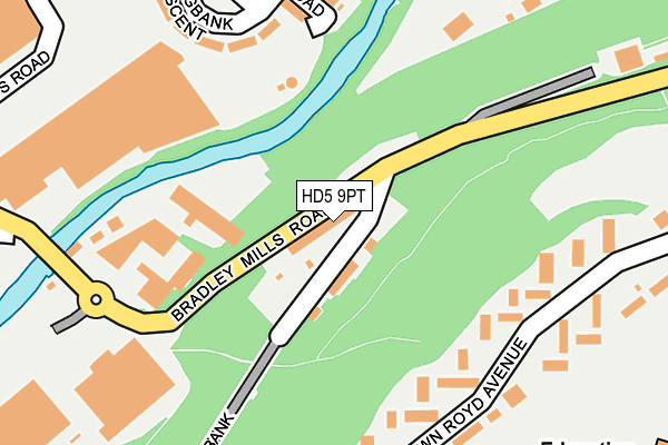 HD5 9PT map - OS OpenMap – Local (Ordnance Survey)