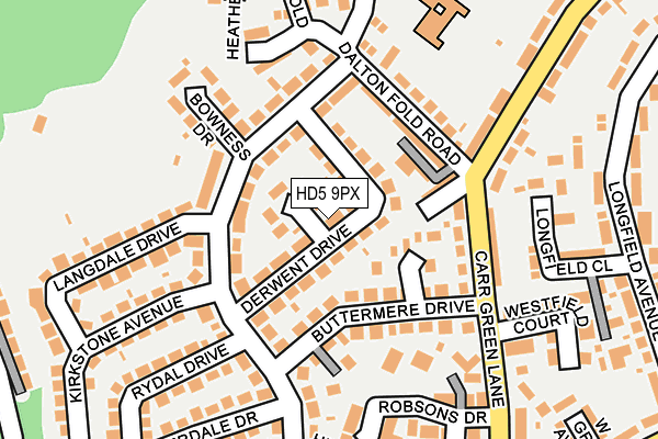 HD5 9PX map - OS OpenMap – Local (Ordnance Survey)