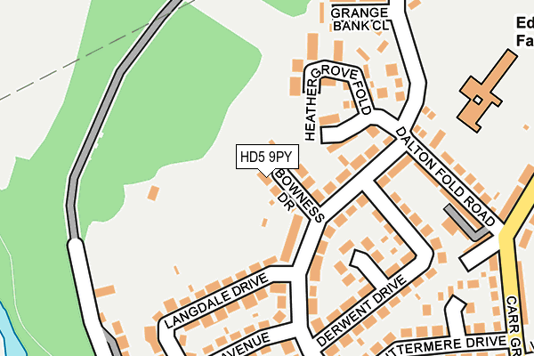 HD5 9PY map - OS OpenMap – Local (Ordnance Survey)