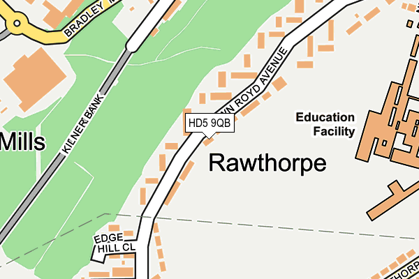 HD5 9QB map - OS OpenMap – Local (Ordnance Survey)