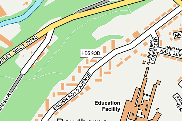 HD5 9QD map - OS OpenMap – Local (Ordnance Survey)