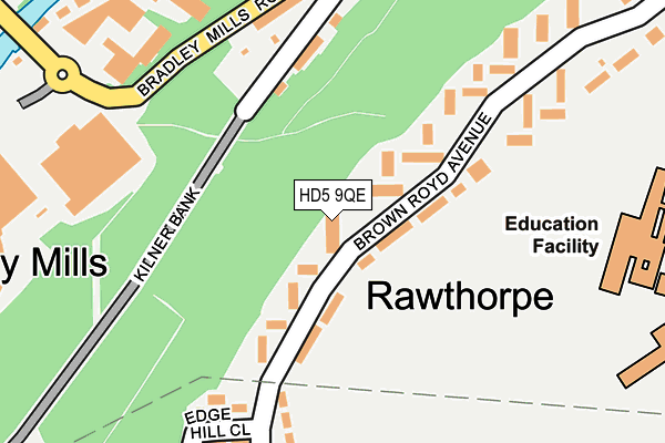 HD5 9QE map - OS OpenMap – Local (Ordnance Survey)