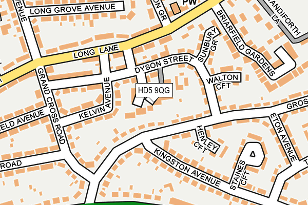 HD5 9QG map - OS OpenMap – Local (Ordnance Survey)
