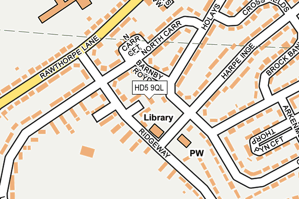 HD5 9QL map - OS OpenMap – Local (Ordnance Survey)