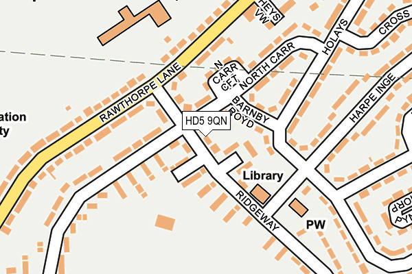 HD5 9QN map - OS OpenMap – Local (Ordnance Survey)