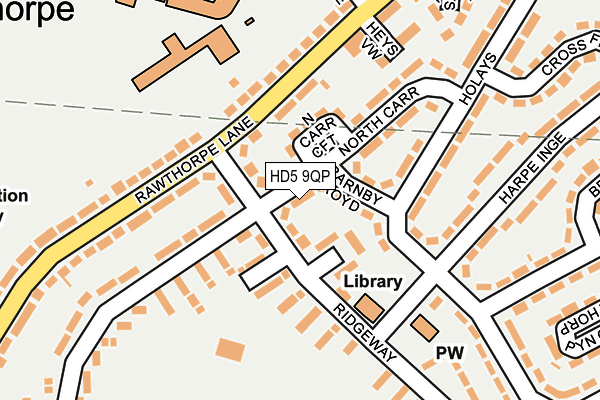 HD5 9QP map - OS OpenMap – Local (Ordnance Survey)