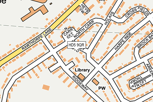 HD5 9QR map - OS OpenMap – Local (Ordnance Survey)