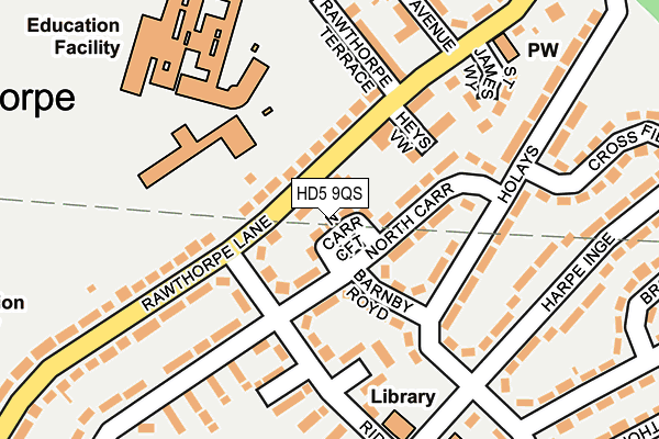 HD5 9QS map - OS OpenMap – Local (Ordnance Survey)