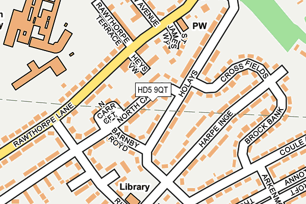 HD5 9QT map - OS OpenMap – Local (Ordnance Survey)