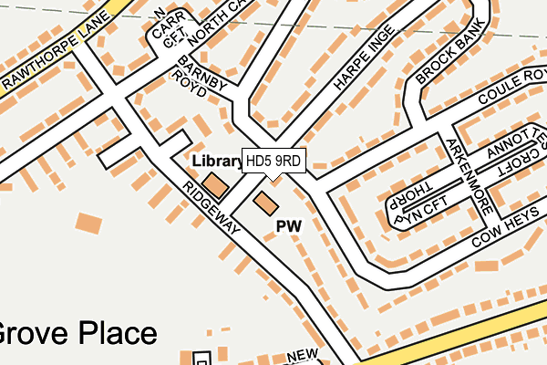 HD5 9RD map - OS OpenMap – Local (Ordnance Survey)