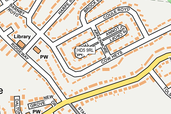 HD5 9RL map - OS OpenMap – Local (Ordnance Survey)