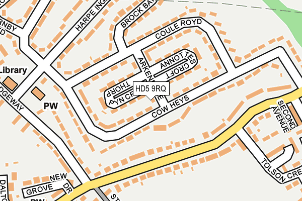 HD5 9RQ map - OS OpenMap – Local (Ordnance Survey)