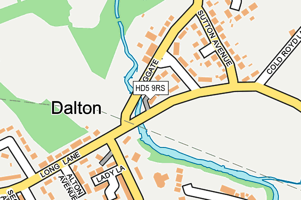 HD5 9RS map - OS OpenMap – Local (Ordnance Survey)