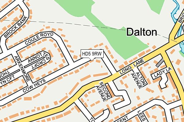 HD5 9RW map - OS OpenMap – Local (Ordnance Survey)