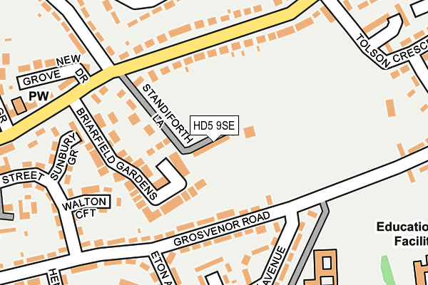 HD5 9SE map - OS OpenMap – Local (Ordnance Survey)