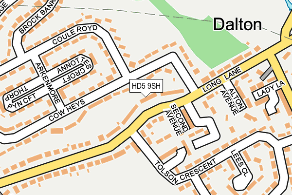 HD5 9SH map - OS OpenMap – Local (Ordnance Survey)