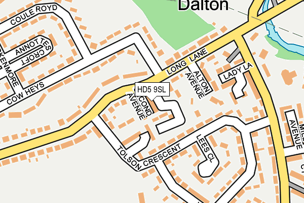 HD5 9SL map - OS OpenMap – Local (Ordnance Survey)