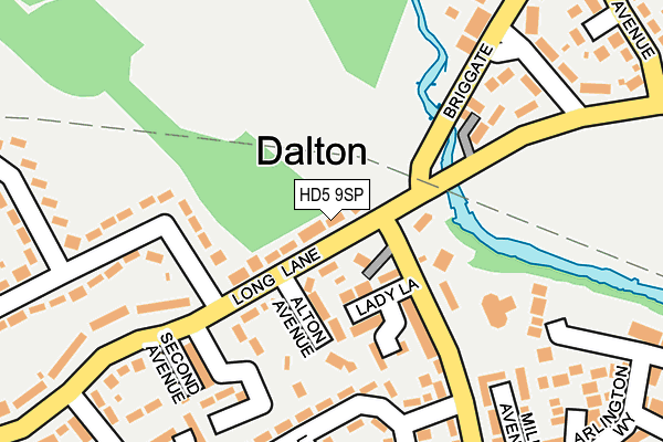 HD5 9SP map - OS OpenMap – Local (Ordnance Survey)