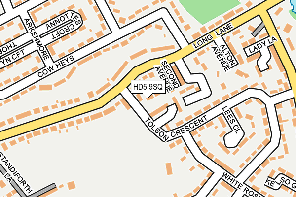 HD5 9SQ map - OS OpenMap – Local (Ordnance Survey)