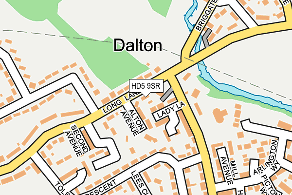 HD5 9SR map - OS OpenMap – Local (Ordnance Survey)