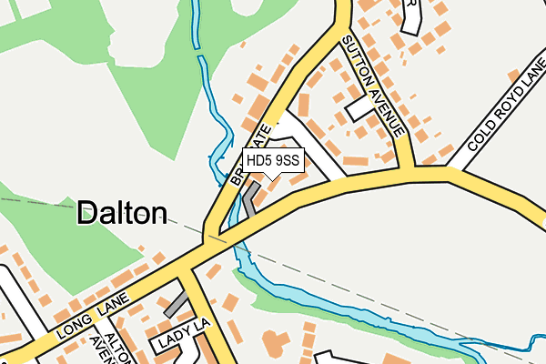 HD5 9SS map - OS OpenMap – Local (Ordnance Survey)