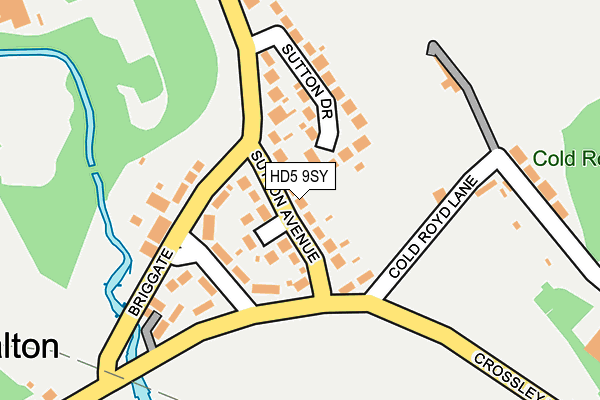 HD5 9SY map - OS OpenMap – Local (Ordnance Survey)