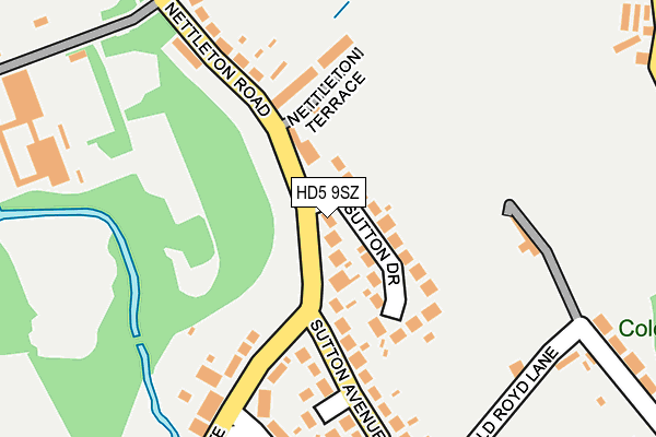 HD5 9SZ map - OS OpenMap – Local (Ordnance Survey)