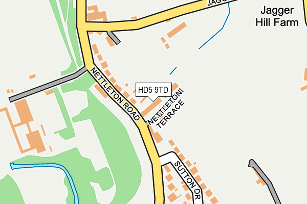 HD5 9TD map - OS OpenMap – Local (Ordnance Survey)