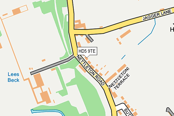 HD5 9TE map - OS OpenMap – Local (Ordnance Survey)