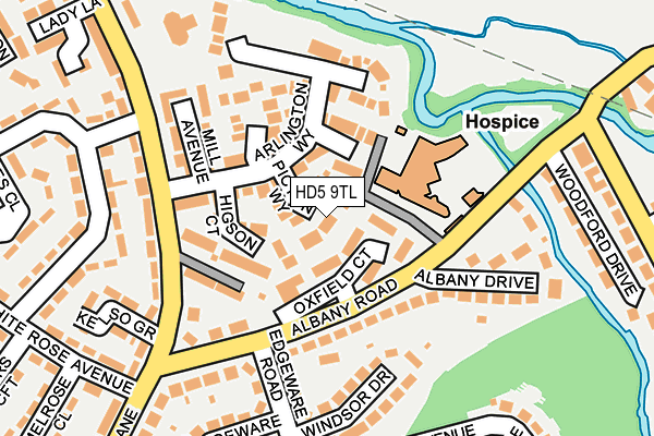 HD5 9TL map - OS OpenMap – Local (Ordnance Survey)