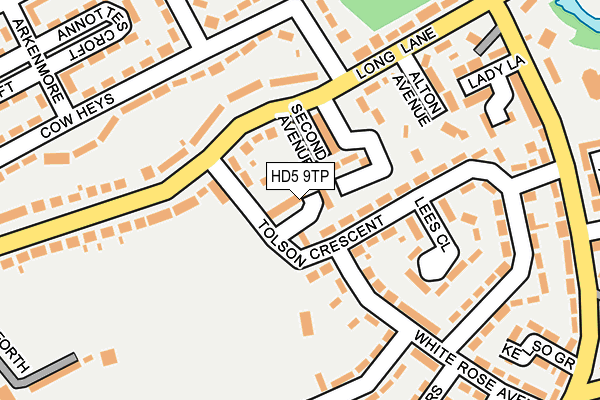 HD5 9TP map - OS OpenMap – Local (Ordnance Survey)
