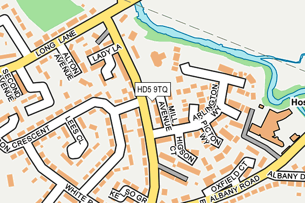 HD5 9TQ map - OS OpenMap – Local (Ordnance Survey)
